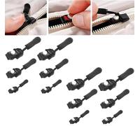 Zipper Repair Replacement Kit,Zip Slider Repair Instant Kit,Universal Instant Zipper Repair Replacement Kit for Clothes,Universal Instant Zipper Fix Sliding Teeth Screw Head with 3 Sizes (12Pcs)
