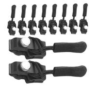Zipper Repair Slider - Zip Puller Replacement | 10PCS Fixer Set with Clip Connector, Metal Zipper Puller with Grip Tab Design, Clothing Fastener Repair for Jacket Backpack Luggage