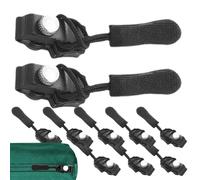 Zipper Slider - 10 pièces Fix Zip Puller | 3-4,5 mm Zipper Replacement Sliders Kit, Replacement Zip Slider for Jacket Backpack Luggage Sleeping Bag