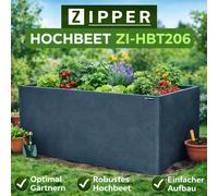 ZIPPER ZI-HBT206 Grand Hochbeet Serre Hiver 100 x 200 x 76 cm Acier