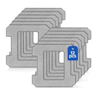 Zippicks 12 Pièces Serpillère Rechange Compatible avec pour Ecovac Winbot Mini, Microfibre Lingette Robot Lave Vitre pour Ecovac Winbot W2 Pro Omni W1 Pro Lavables Chiffon De Nettoyage