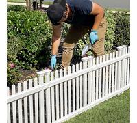 Zippity Outdoor Products ZP19056 Lot de 3 clôtures de jardin sans creuser Roger Rabbit Blanc