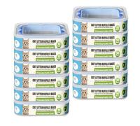 Zippland Lot de 12 Cartouches de Recharge pour litière pour Chat compatibles avec Votre Seau à litière Genie Litter Standard, Plus et XL