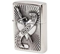 Zippo 207 Allume feu 1 x 3,5 x 5,5 cm Cœur avec Emblème d'épée Argent