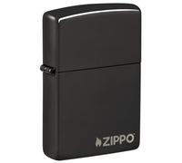 Zippo 50810250 Briquet - Ebony avec Logo Zippo