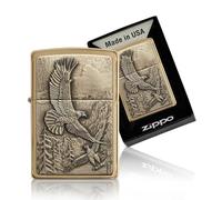 Zippo 60000860 Where Eagles Dare Briquet Laiton Brossé 3,5 x 1 x 5,5 cm