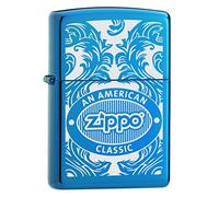 Zippo 60001112 Scroll Briquet Laiton Saphir 3,5 x 1 x 5,5 cm