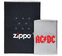 Zippo - AC/DC - Street Chrome - Essence Briquet Coupe-Vent, Rechargeable, dans Une boîte Cadeau de Haute qualité 60004725 Taille Unique Gris