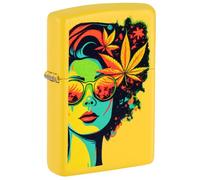 Zippo Blazing Beauty Design Sunflower Pocket Lighter, Yellow
