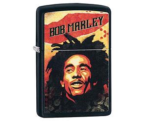 ZIPPO - Bob Marley®- Color Image, Black Matte - Briquet Coupe-Vent, Rechargeable, dans Une boîte Cadeau de Haute qualité