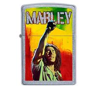 Zippo Bob Marley Street Chrome 60005534 Briquet tempête à Essence Rechargeable avec Coffret Cadeau de qualité Argenté Normal