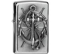 Zippo Briquet 2004290 Nautic Briquet à Essence, Laiton, Inox, 1 x 3,5