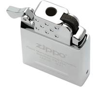 Zippo Briquet à gaz 65815 - Briquet coupe-vent rechargeable Zippo en métal avec fermeture éclair caractéristique « Click » - Couleur argentée - Excellente idée cadeau