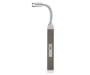 Zippo Briquet - Allume-Bougie Rechargeable avec Col Flexible - Flamme Arc Électrique - Gris Chrome Galet - avec Câble de Chargement