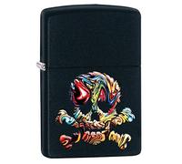 Zippo - Briquet Classique avec Design de tête de Mort 49187 Taille Unique Gris