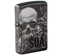 Zippo Briquet de Poche Unisexe Sons of Anarchy Skulls Design Black Ice 360° Taille Unique