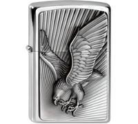 Zippo briquet, Eagle Aigle, 3-D Emblème, Chromé