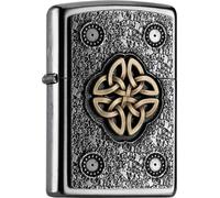 Zippo 207 Nœud Celtique Street Chrome Briquet, Argent, Taille Unique