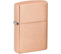 Zippo, Briquet en cuivre Massif au Design Intemporel, Véritable Briquet Coupe-Vent, Rechargeable et Durable, Parfait pour Les aventuriers, Couleur : Cuivre Massif brossé, Copper Lighter