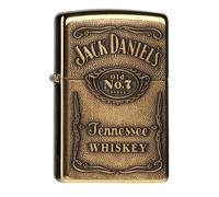 ZIPPO Original Briquet Regular / Laiton Poli Emblème Jack Daniels / Étui