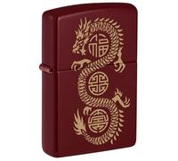 Zippo Briquet Good Luck Dragon 46834 Édition Limitée Unisexe Métal Rouge