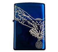 Zippo Briquet, métal, Bleu Poli, Taille Standard