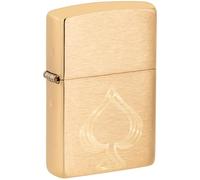 Zippo Briquet, métal, Laiton brossé, Taille Standard