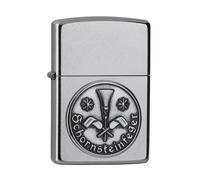 Zippo Briquet tempête Chimney, cheminée, Street Chrome, emblème, rechargeable, réutilisable, design coupe-vent, boîte cadeau, fabriqué aux États-Unis