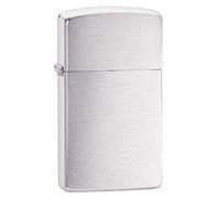 Zippo Briquet Slim Chrome Brossé Briquet de Tempête Essence