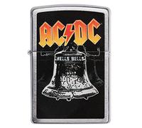 Zippo Briquet Tempête - AC/DC Hells Bells - Finition Street Chrome avec Color Image - Rechargeable - Réutilisable - Design Coupe-Vent - Coffret Cadeau Fabriqué aux États-Unis