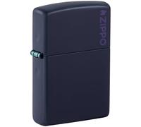 Zippo - Briquet tempête avec Logo, Bleu Marine Mat, Impression colorée Color Image, Rechargeable, réutilisable, Design Coupe-Vent, boîte Cadeau, fabriqué aux États-Unis