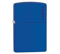 Zippo - Briquet tempête avec Logo, Bleu Roi Mat, Impression colorée Color Image, modèle de Base, Rechargeable, réutilisable, Design Coupe-Vent, boîte Cadeau, fabriqué aux États-Unis