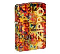 Zippo - Briquet tempête avec Logo, Laiton Vieilli, Impression à 540 °, Gravure Lustre/Fusion (Couleurs durables), Rechargeable, réutilisable, Design Coupe-Vent, boîte Cadeau, fabriqué aux États-Unis