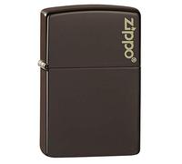Zippo 49180ZL Briquet de Poche Coupe-Vent Classique Marron avec Logo