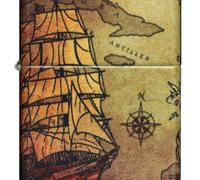 Zippo Briquet tempête Pirate Ship 540° Color Image, Blanc Mat, Rechargeable, dans Un Coffret Cadeau de Haute qualité 60005661 Normal