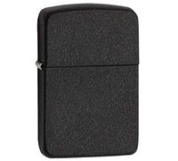 Zippo - Briquet tempête, Boîtier 1941 Replica, Crépi Noir (Black Crackle), Modèle De Base, Rechargeable Et Réutilisable, Résistant Au Vent, en Coffret Cadeau, Fabrication aux États-Unis