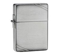 Zippo - Briquet Tempête, Boîtier Entaillé 1935 Replica, Chrome Brossé, Modèle De Base Rechargeable Et Réutilisable, Résistant Au Vent, Coffret Cadeau, Fabriqué Aux États-Unis