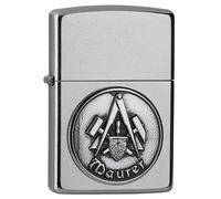 Zippo Briquet tempête Bricklayer Emblem, emblème maçon, Street Chrome, emblème accroché, rechargeable, réutilisable, design coupe-vent, boîte cadeau, fabriqué aux États-Unis