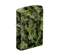 Zippo Briquet Zippo Coupe-Vent - Cannabis All Over Design - Rechargeable à Vie - Boîte Cadeau - Construction métallique - Fabriqué aux USA