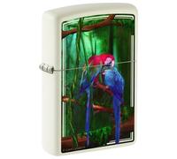 Zippo Briquet Tempête - Carol Cavalaris Parrots - Lueur dans Le Noir, Color Image - Rechargeable - Réutilisable - Design Coupe-Vent - Coffret Cadeau - Fabriqué aux États-Unis