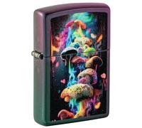 Zippo Briquet Tempête - Champignons - Finition Violette Irisée, Color Image - Rechargeable - Réutilisable - Design Coupe-Vent - Coffret Cadeau Fabriqué aux États-Unis