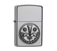 Zippo Briquet tempête Chimney, cheminée, Street Chrome, emblème, rechargeable, réutilisable, design coupe-vent, boîte cadeau, fabriqué aux États-Unis