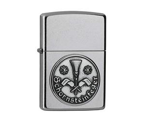 Zippo Briquet tempête Chimney, cheminée, Street Chrome, emblème, rechargeable, réutilisable, design coupe-vent, boîte cadeau, fabriqué aux États-Unis