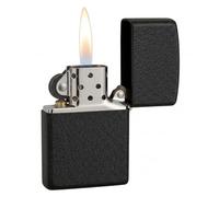 Zippo Briquet Classic Black Crackle, Rechargeable, Résistant au vent, Fabriqué aux États-Unis, Noir