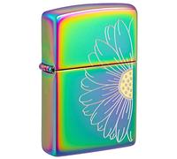 Zippo Briquet Tempête - Daisy - Multicolore, Gravure Laser 2 Tons - Rechargeable - Réutilisable - Design Coupe-Vent - Coffret Cadeau - Fabriqué aux États-Unis