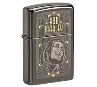 Zippo - Bob Marley Design, Laser Two Tone - Black Ice - Briquet, Rechargeable, dans Une boîte Cadeau de Haute qualité Taille Unique