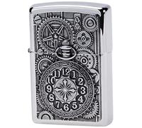 Zippo Steampunk Pocket Watch Emblem 2004742, Street Chrome, briquet