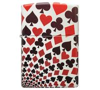 Zippo Briquet Tempête - Design Enseignes de Cartes - Finition Blanche Mate & Impression 540 Color - Rechargeable - Réutilisable - Design Coupe-Vent - Coffret Cadeau - Fabriqué aux États-Unis