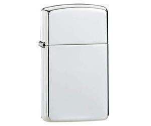Zippo - Briquet tempête, Design Fin Argent Sterling Haute Brillance, modèle de Base, Rechargeable, réutilisable, Design Coupe-Vent, boîte Cadeau, fabriqué aux États-Unis