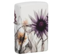 Zippo - Briquet tempête, Design Fleurs aux Rayons X, Blanc, Impression colorée sur Tout la Surface 540 Color, Rechargeable, réutilisable, Design Coupe-Vent, boîte Cadeau, fabriqué aux États-Unis
